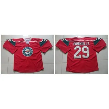 Wild #29 Jason Pominville Red Stitched NHL Jersey