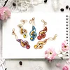 5pcs DIY Full Drill Diamond Paintng Special-shaped Musical Notes Key Chains