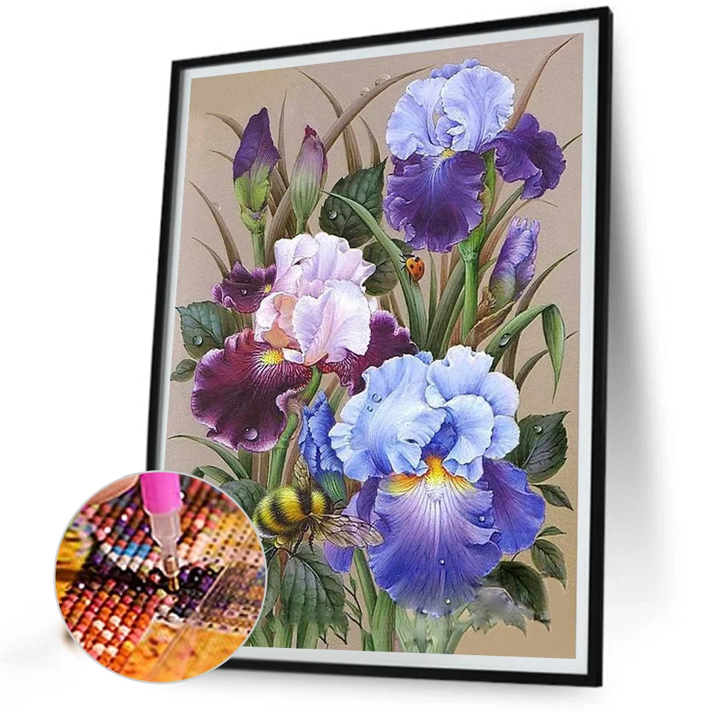 Full Round Diamond Painting 50*60cm - Bees And Flowers