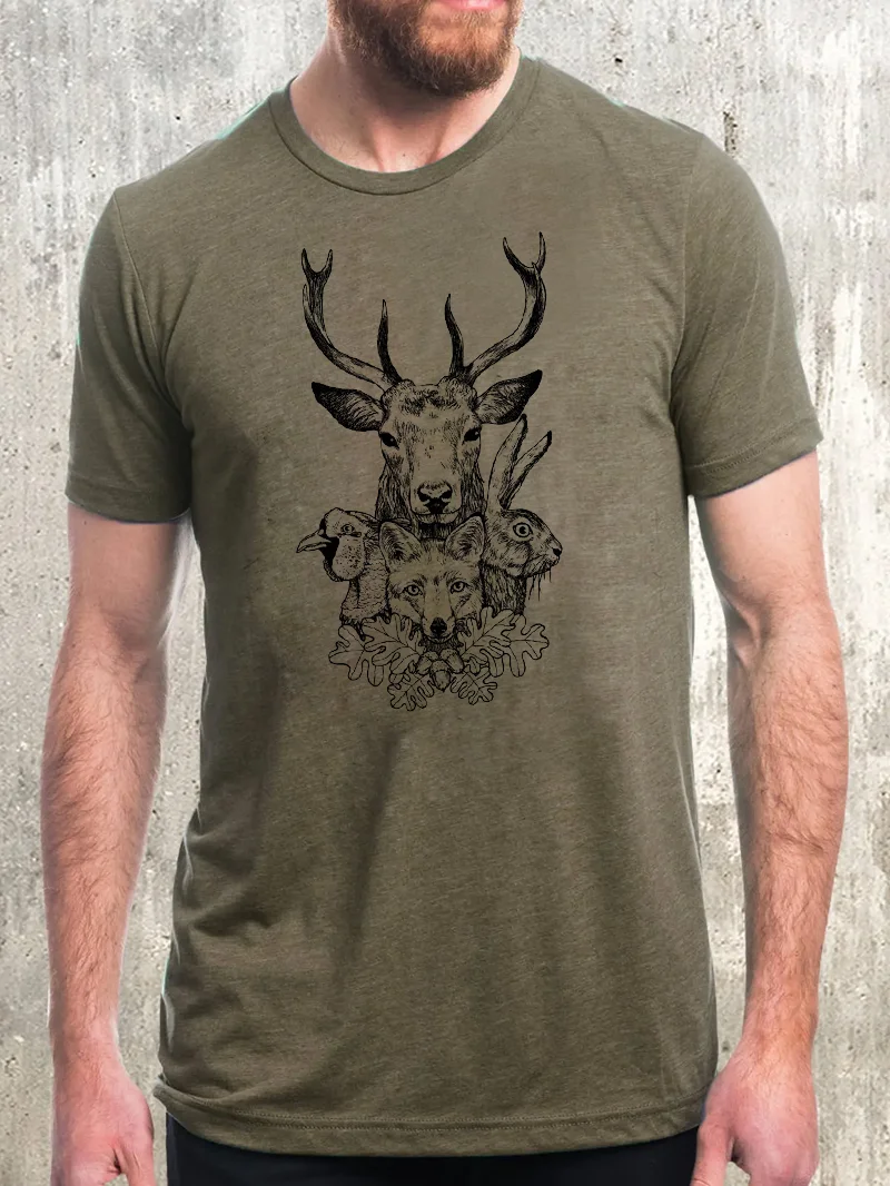 Animal Head Printed Men's T-Shirt in  mildstyles