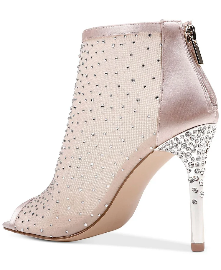 Blush peep clearance toe booties