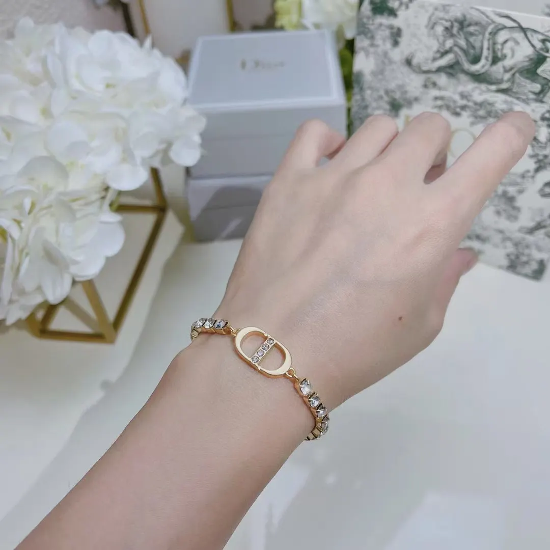 Dior Rhinestone CD Bracelet