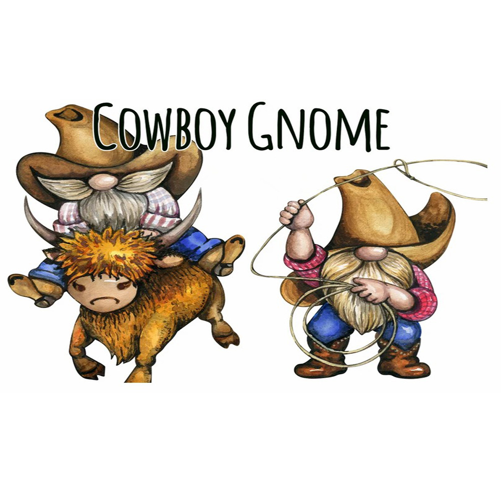 

Cowboy Gnome - Round Drill Diamond Painting - 40*30CM, Round diamond 40*30cm, 501 Original