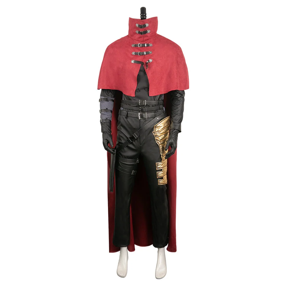 Game Final Fantasy Vincent Valentine Red Set Outfits Cosplay Costume Halloween Carnival Suit