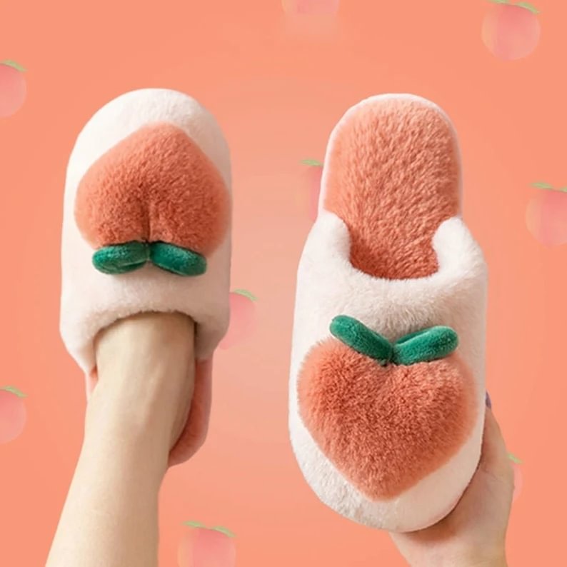 Cozy Peach Slippers For Her Novameme