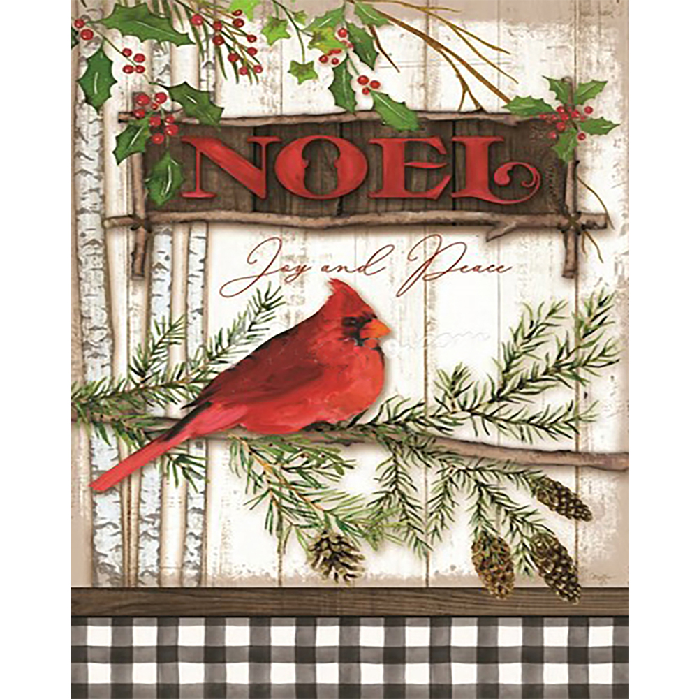 

Cardinal Red Bird - Round Drill Diamond Painting - 30*40CM, 501 Original