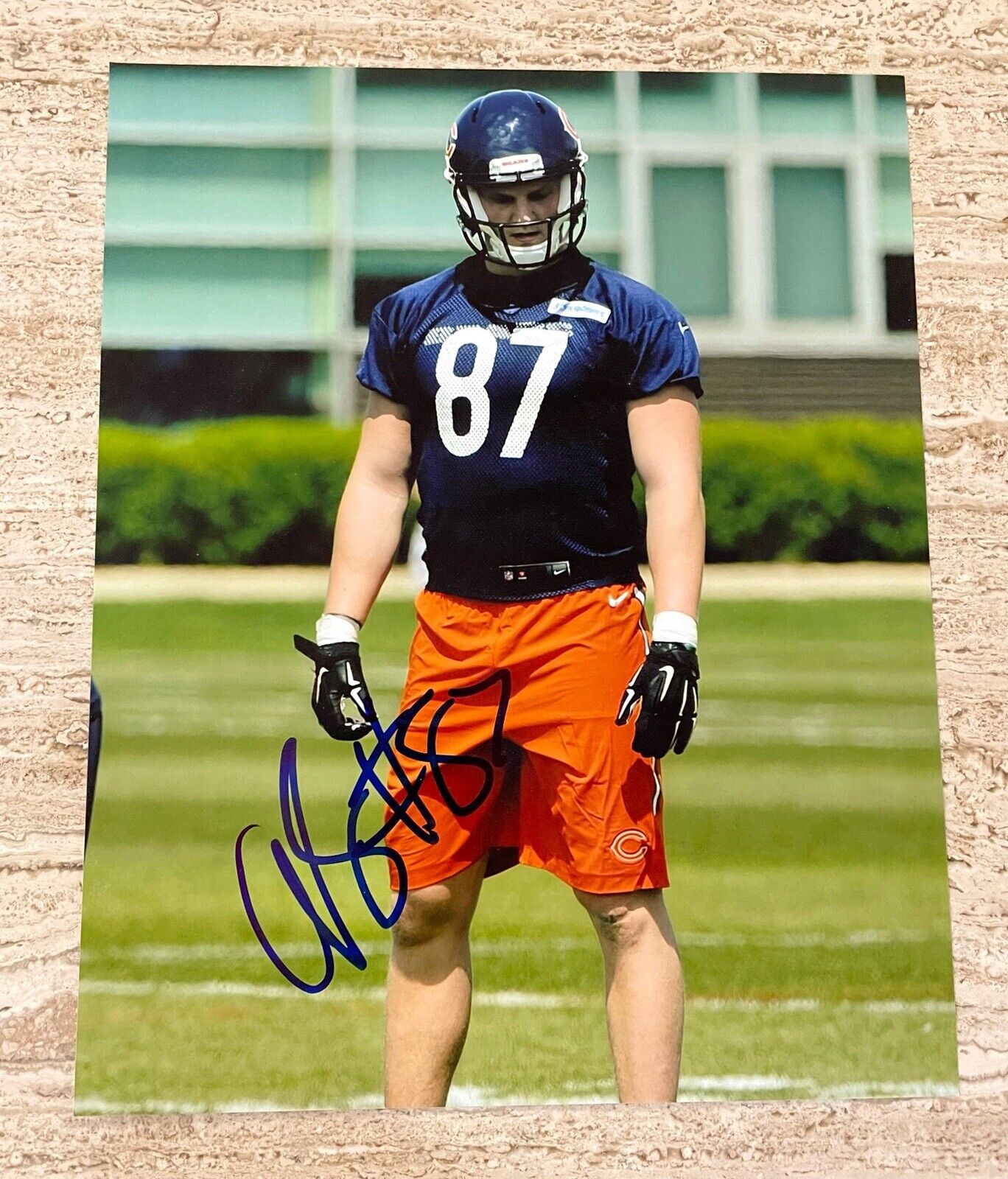 Adam Shaheen Chicago Bears Dolphins Autographed Signed 8X10 Photo Poster painting W/COA