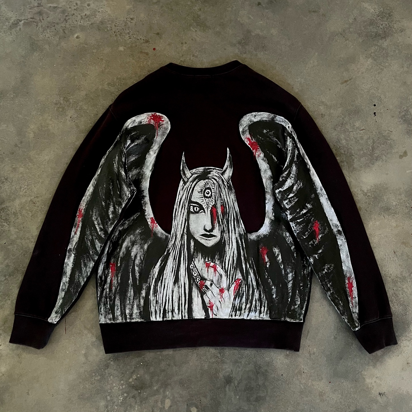 Dark Angel Casual Street Graffiti Sweatshirt