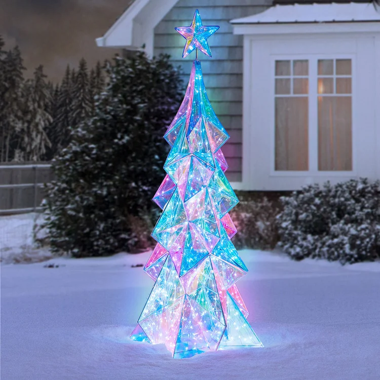 🔥kukelife🔥6' Pre-Lit Prismatic Tree
