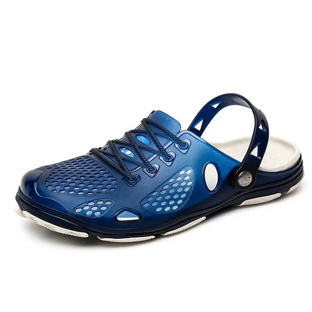 Summer Men's Sandals Breathable Man Hollow Slippers Nonslip Outdoor Durable Leisure Men Beach Sandals Jelly Shoes Men's Sneakers