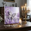 (Pre-Framed)Purple Butterfly-Special Shape Diamond Painting Kit(25x25cm)