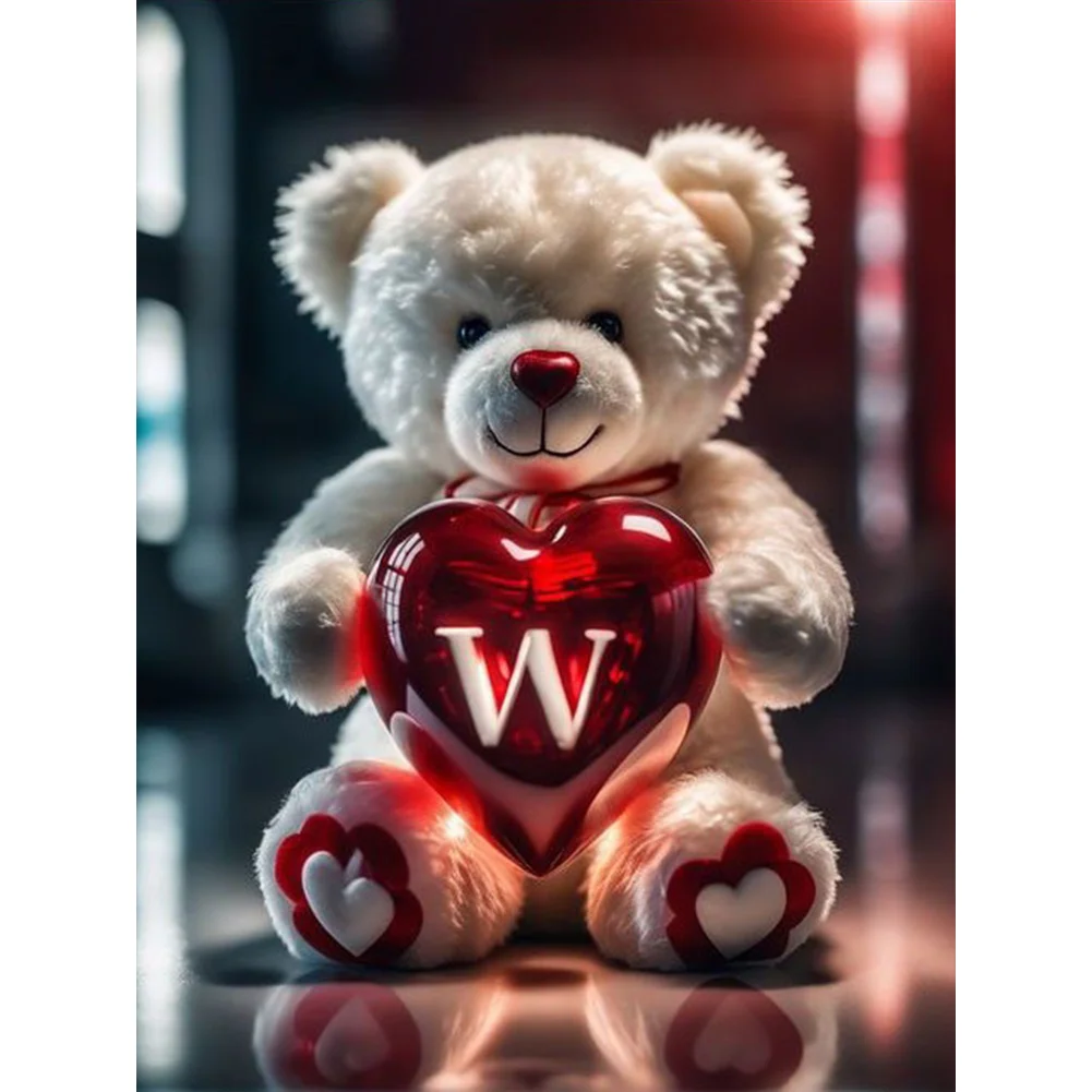 Diamond Painting - Full Square Drill - Bear Love W(Canvas|35*45cm)