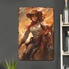 Cowgirl - Vintage Metal Signs - 20*30cm/30*40cm - Western