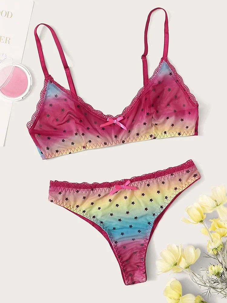 Perspective Bra Underwear Two-piece Suit