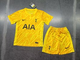 24/25 Tottenham Goalkeeper Kids Kit Football Shirt Thai Quality