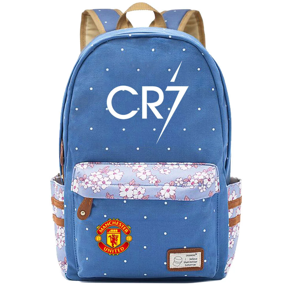 Buzzdaisy Cristiano Ronaldo Backpack - Stylish & Spacious Schoolbag with Double Side Pockets for Leisure Travel