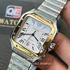 Cartier Santos Large Two-Tone W2SA0009 with White Dial (40mm) Super Clone