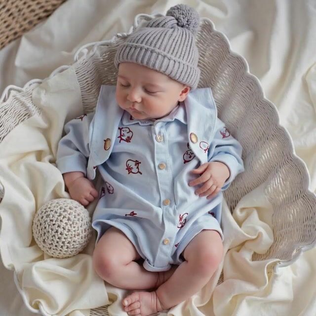 [Free customized birth certificate]20" Newborn Lifelike Sleeping Baby Brown Hair Doll Girl Noda with Heartbeat💖 & Sound🔊[Purchase and get permanent VIP service!]