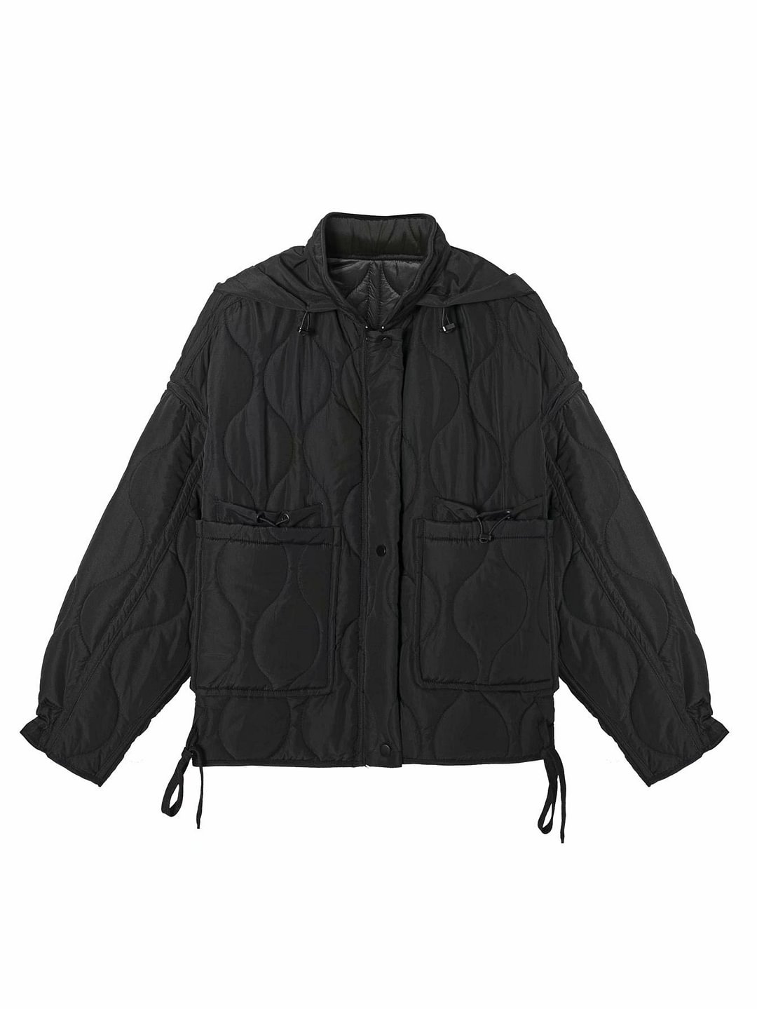 Women's Hoodies Coat Black Cropped Oversize Jacket Outerwear Winter 2020 Warm Parkas Crop Tops Streetwear Femala BF Long Sleeves