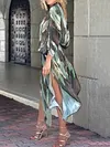 Sexy Printed Sun Protection V-Neck Half Sleeves Chiffon Cardigans