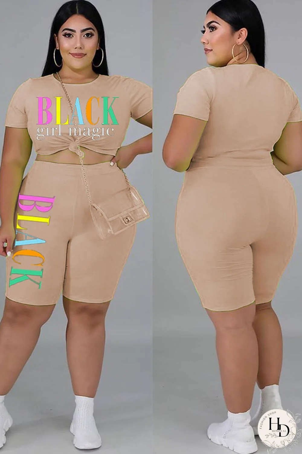 Light Blue Fashion Casual O Neck Letter Print Two Piece Suits Stitching Plus Size