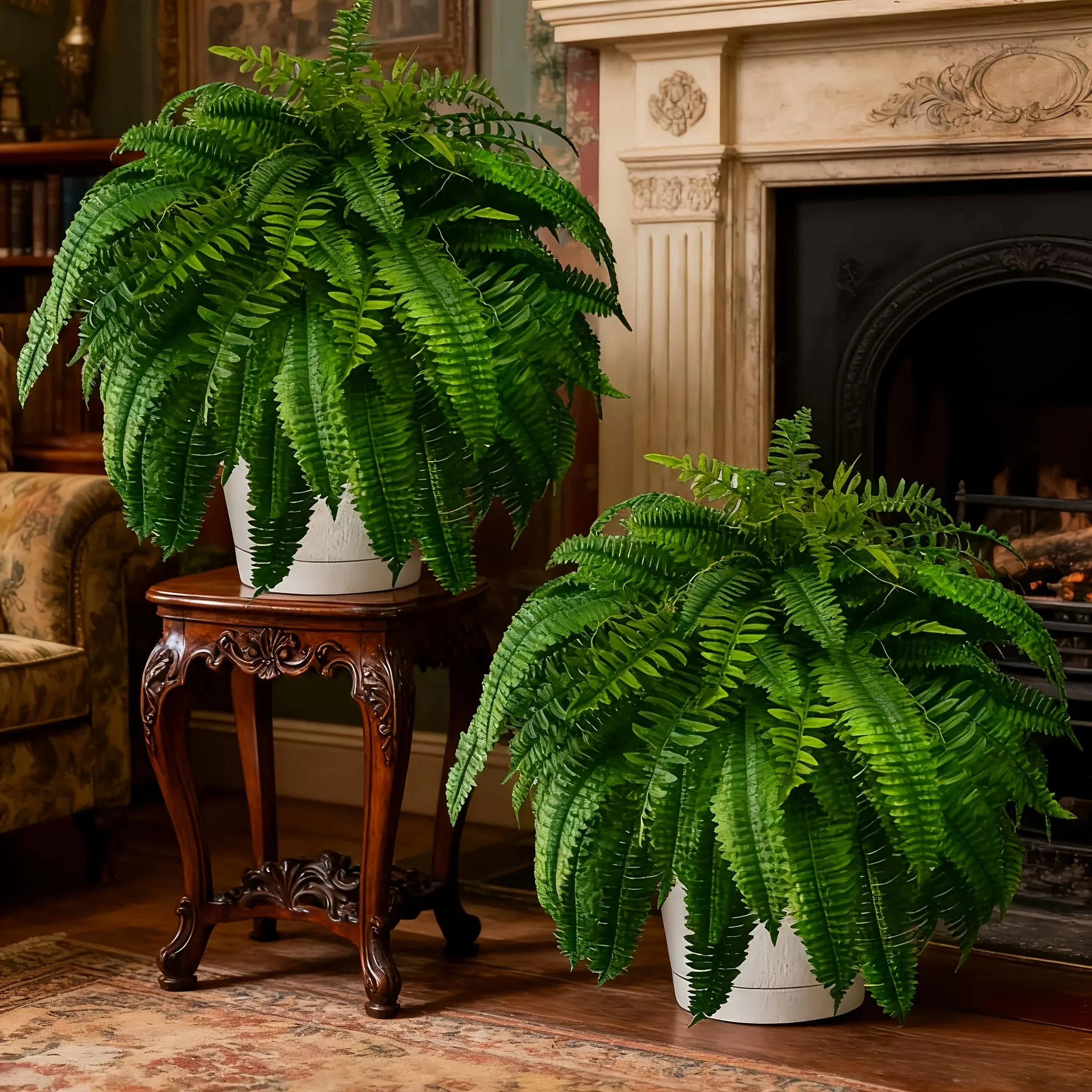 🌱 UV Resistant Ferns Artificial Plants Large for Planters, Office & Home Decor, Outdoor & Indoor