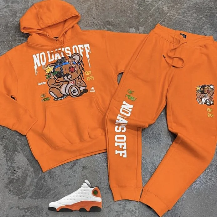 Personalized cartoon fashion casual loose hoodie set