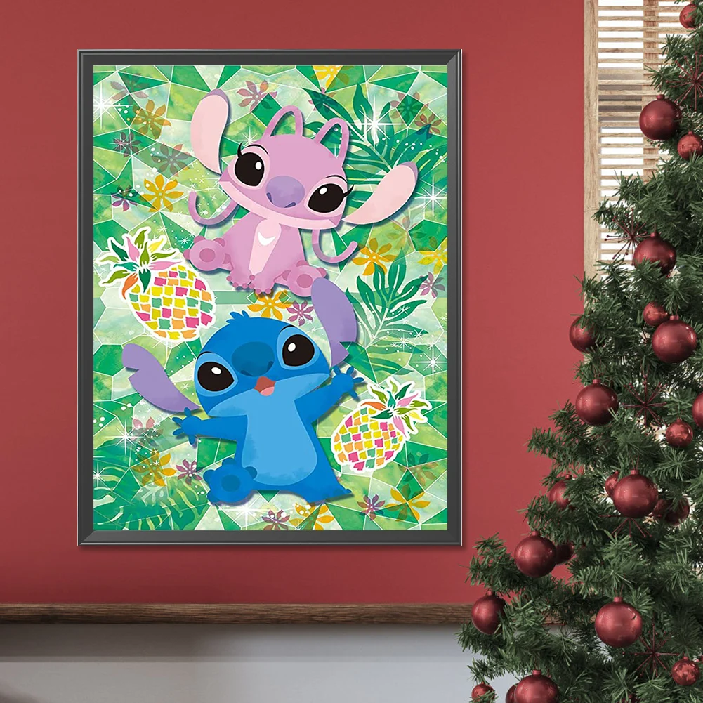 Full Round Diamond Painting 30*40cm - Stitch