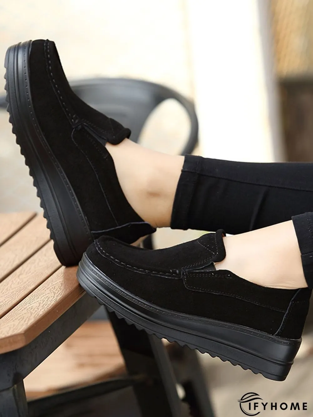 Casual Suede Non-slip Platform Shoes | IFYHOME