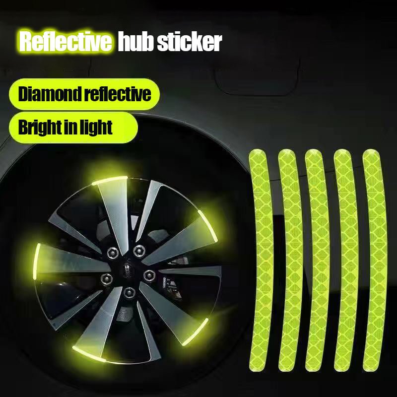 （car upgrade）20 Pcs Car Tire Reflective Stickers