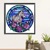 Diamond Painting-DIY Full Round Drill Stained Glass Zebra