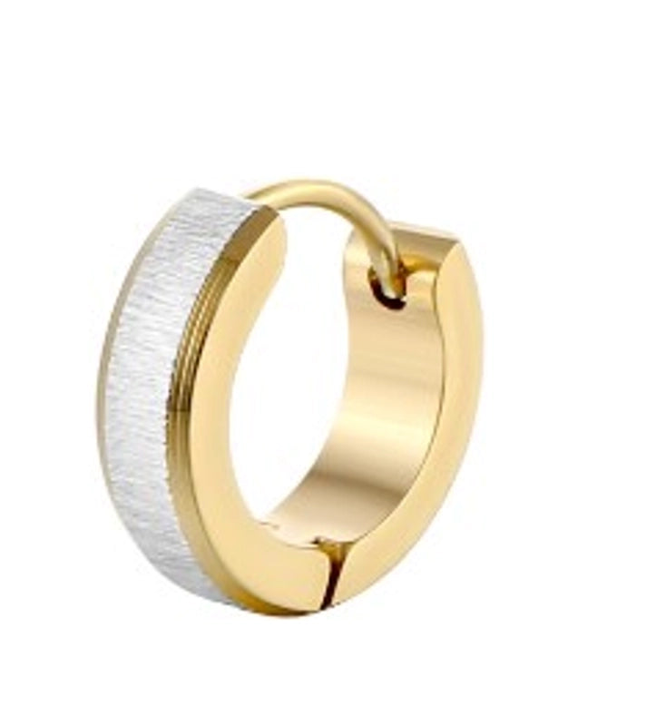 1 Piece Minimalist Solid Color Titanium Steel Plating Earrings