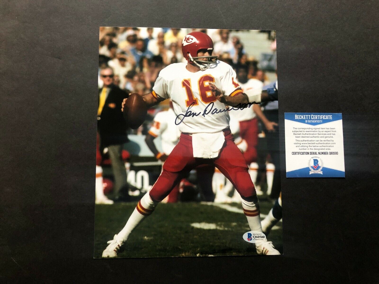 Len Dawson Hot signed autographed KC Chiefs HOF 8x10 Photo Poster painting Beckett BAS coa