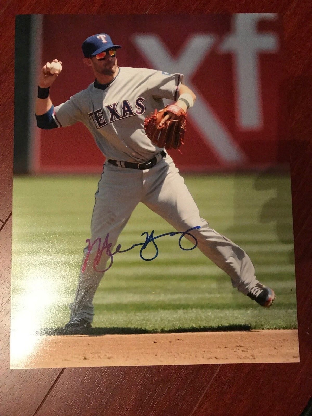 Texas Rangers Michael Young Autographed Signed 11x14 Photo Poster painting COA #2