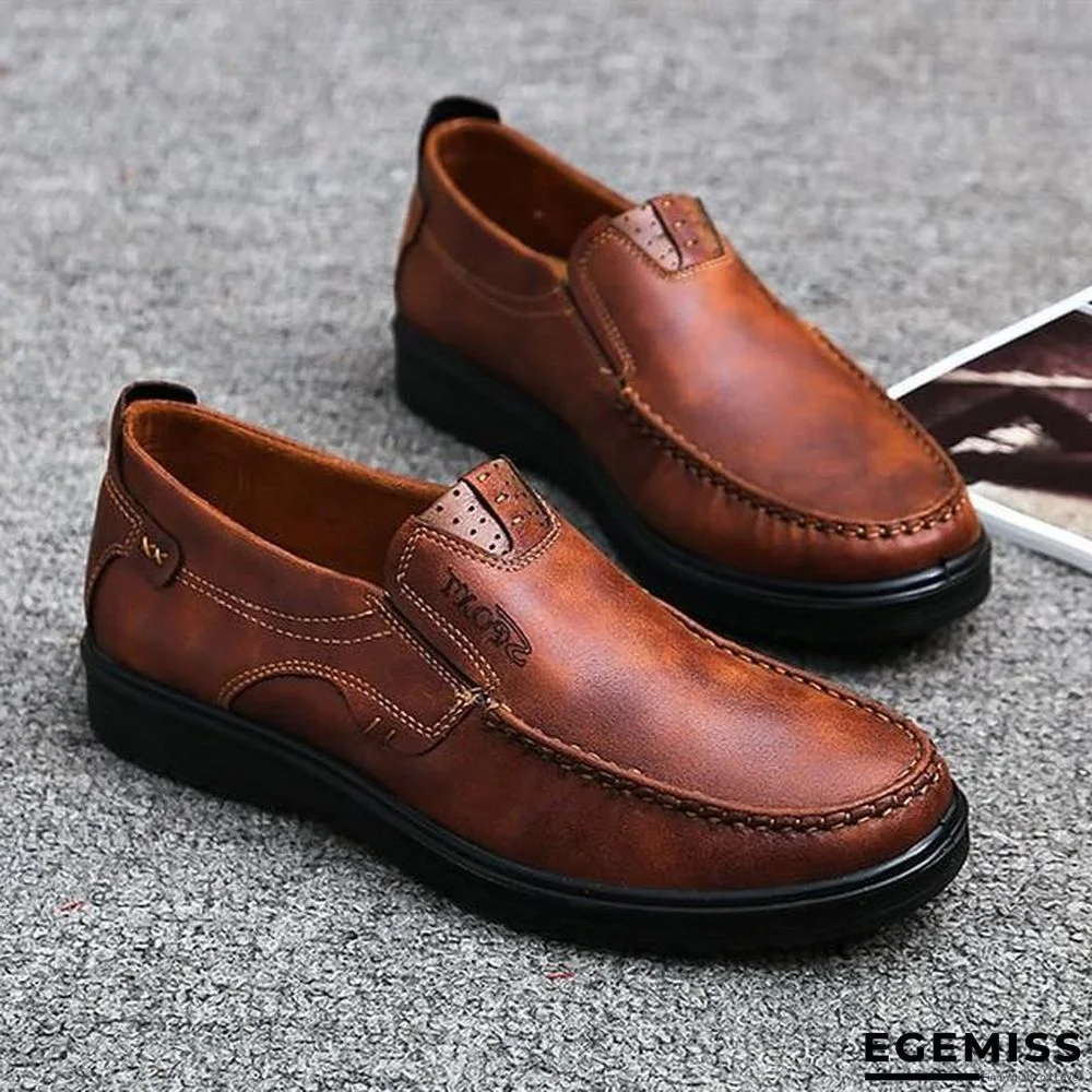 Men Breathable Casual Loafers Flats Shoes Slip On Driving Shoes Plus Size | EGEMISS