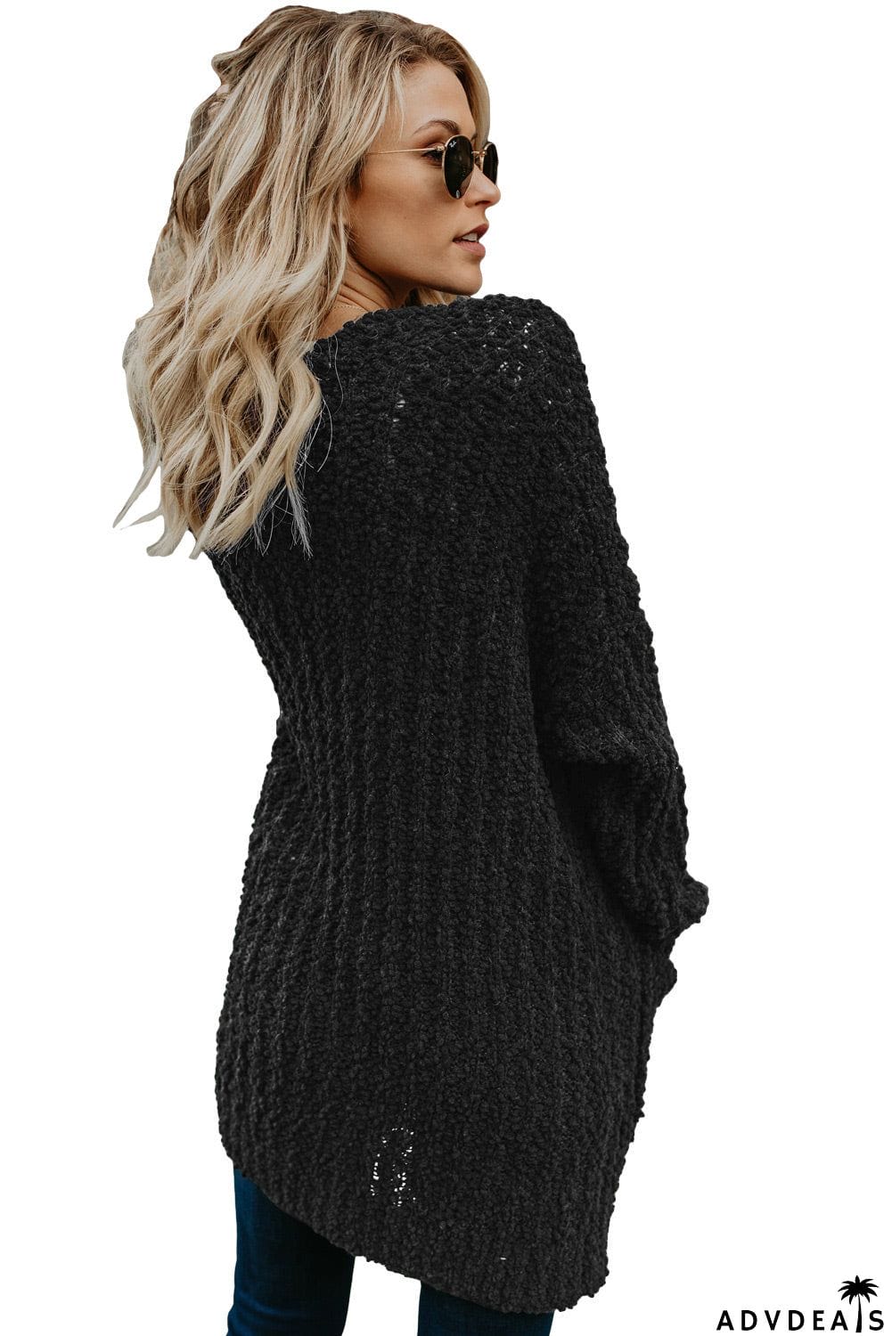 Creamy Pebble Beach Textured Cardigan