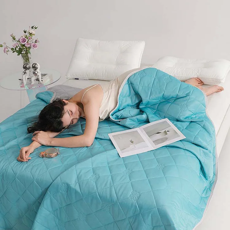 ❄️Breathable Bedruckte waschbare Sommer Kühlung Comforter💤Kein Pilling, bequem und atmungsaktiv, antibakteriell