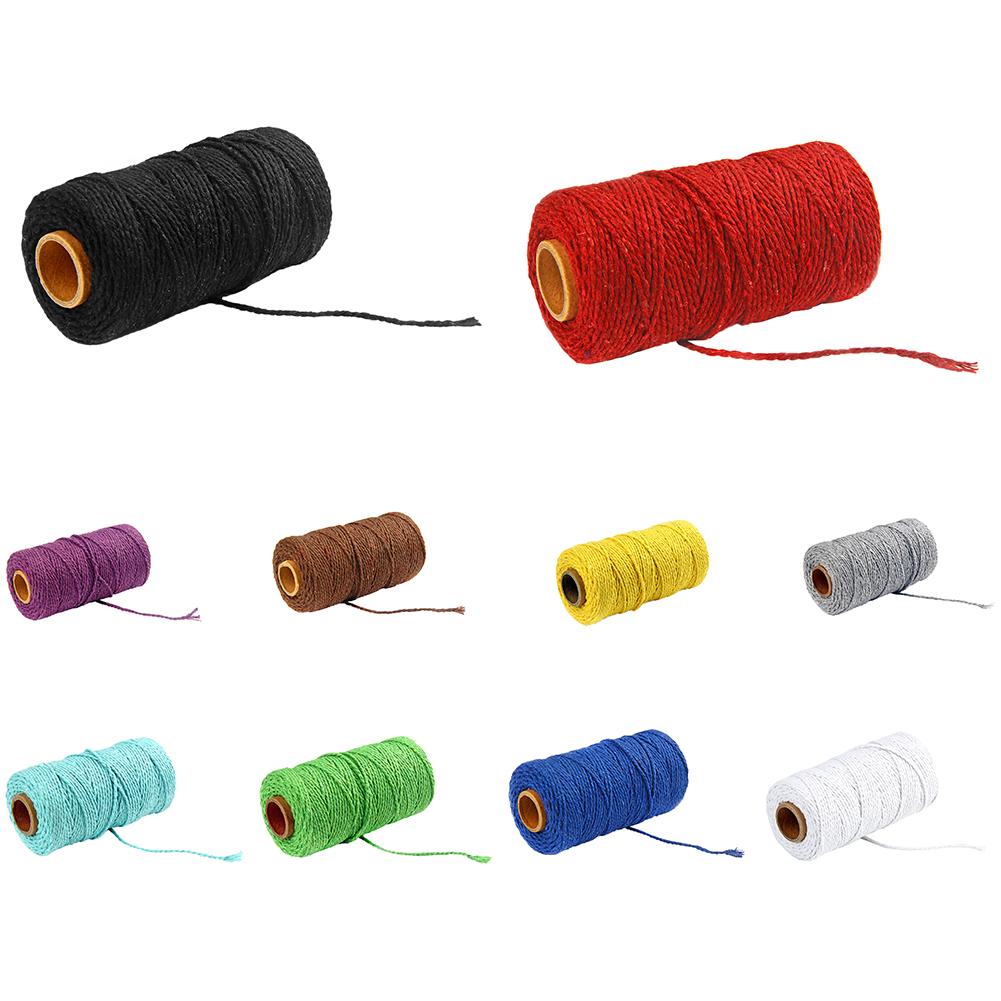 

Cotton Rope Colorful Twisted String DIY Craft Cord Tapestry Rope Home Decor, Red, 501 Original