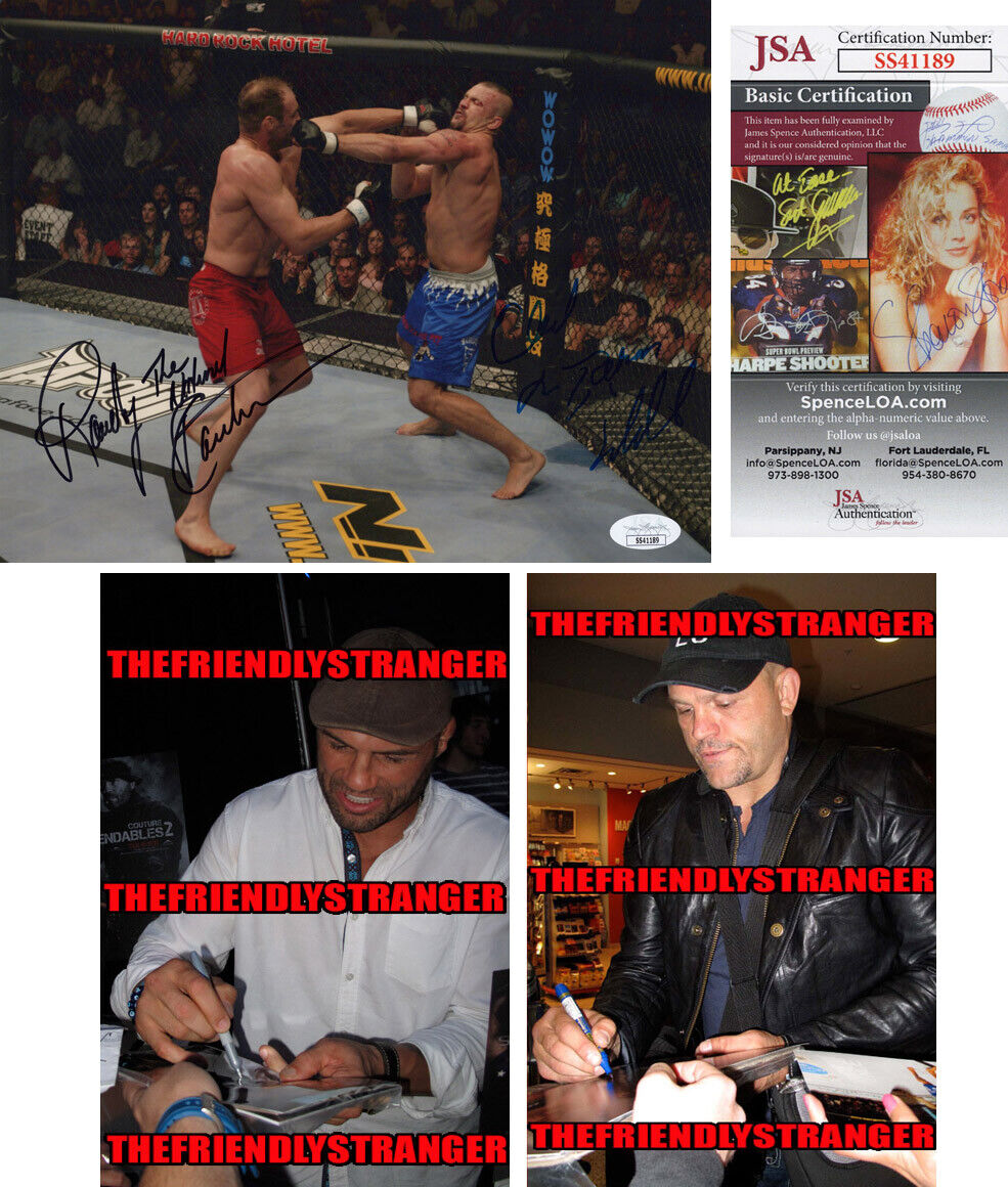 Rare CHUCK LIDDELL & RANDY COUTURE signed UFC