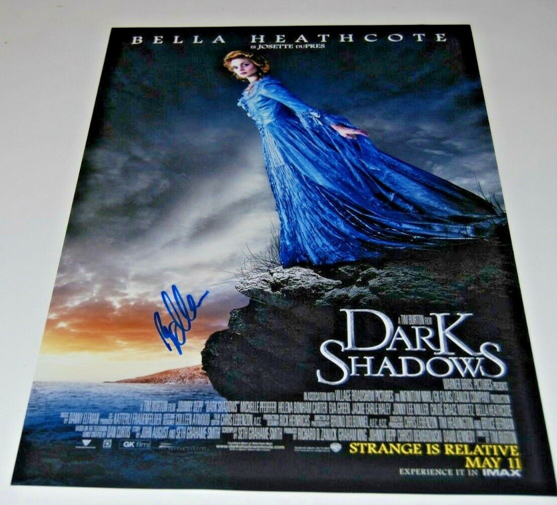 BELLA HEATHCOTE signed (DARK SHAWDOWS) 12X18 movie poster Photo Poster painting *PROOF* W/COA