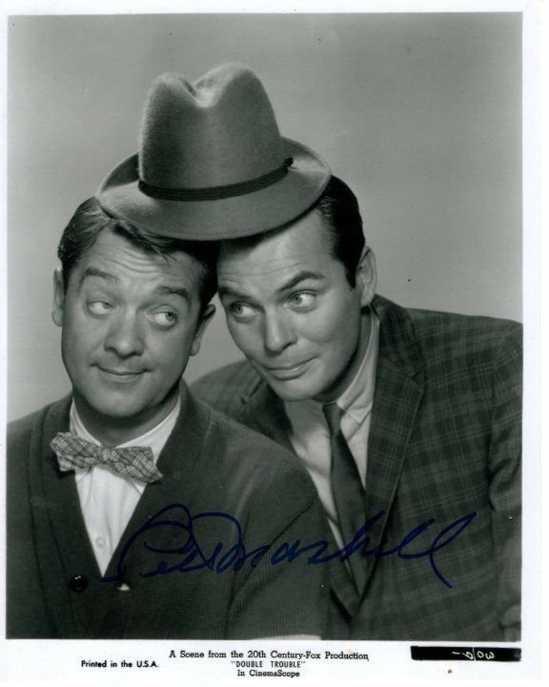 Peter marshall signed autographed double trouble w tommy noonan Photo Poster painting