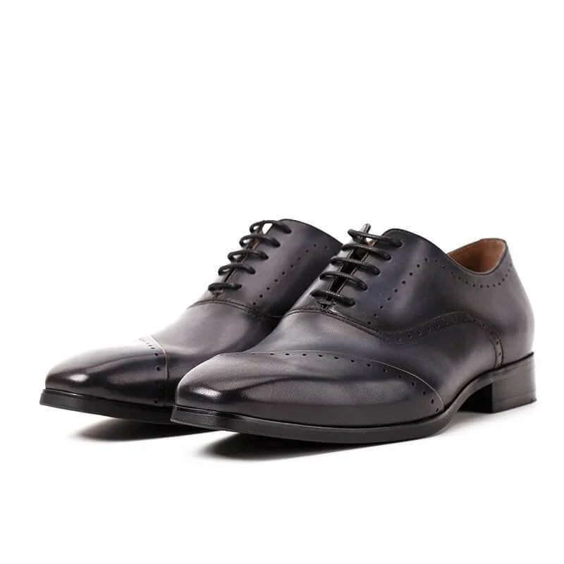 Men's Vintage Brogue Derby Leather Shoes