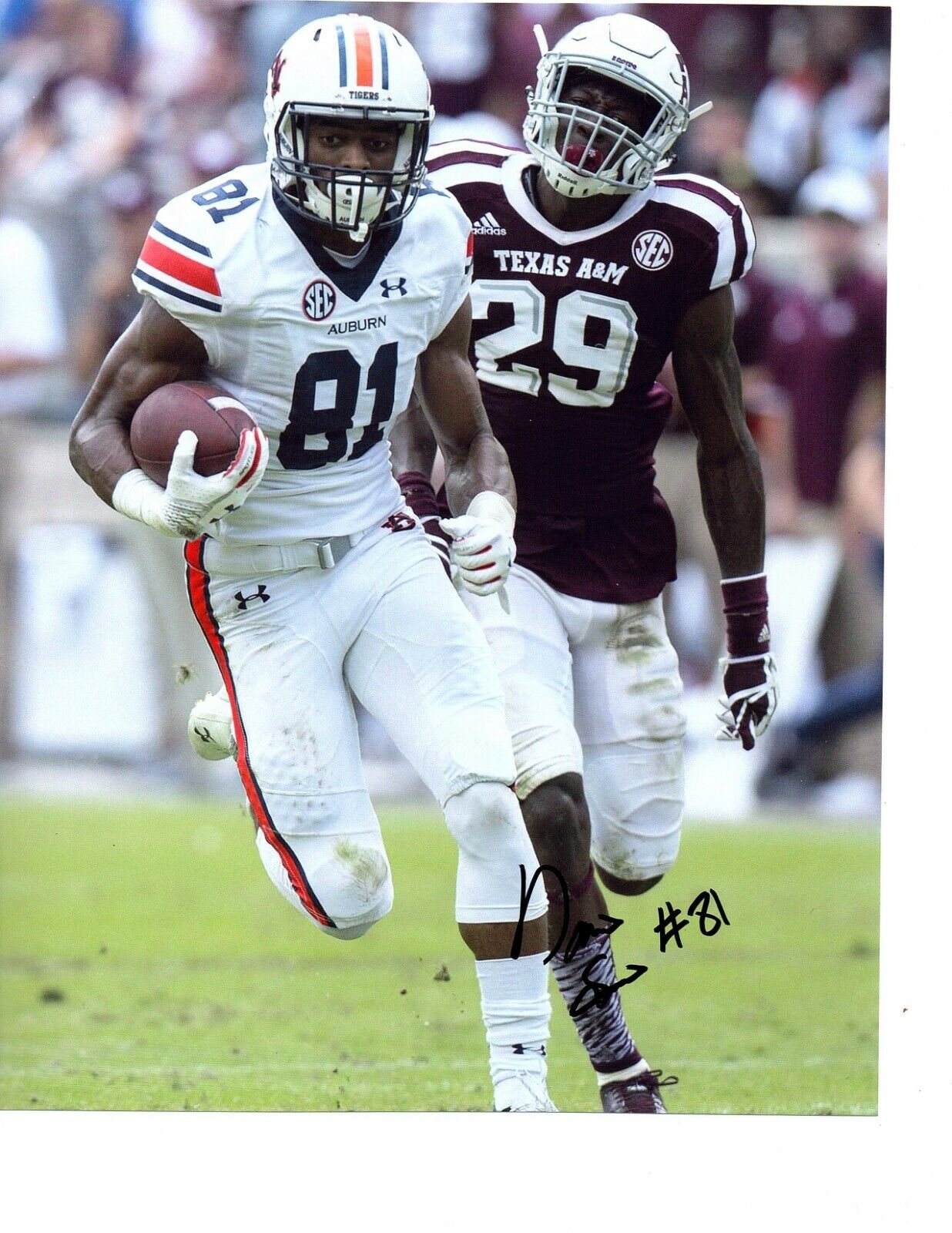 Darius Slayton Auburn Tigers signed autographed 8x10 football Photo Poster painting 2019 NFL+