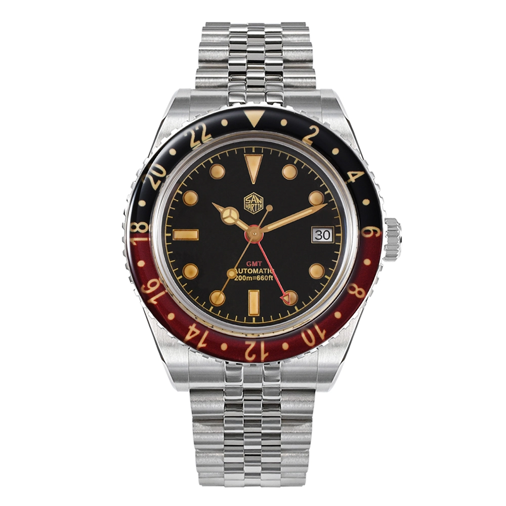San Martin Distressed Design NH34 GMT Watch - SN0005G-B San Martin Watch San Martin Watch