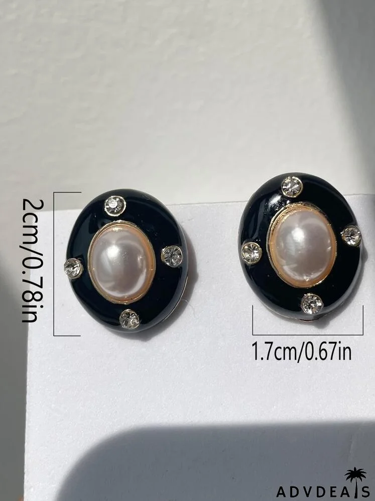 Faux Pearl Stud Earrings