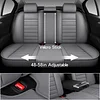 MINGBRON Leather Car Seat Covers,Car Seat Covers Full Set,Automotive Seat Covers 5 Seats,Fit for Most Cars SUV and Most Sedans Grey