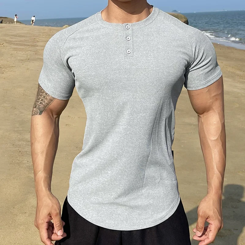 Muscle Exercise Semi-tight Fitness Short-sleeved T-shirt、、URBENIE