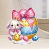 (US Only)2D Flat Easter Bunny Egg DIY Double-Sided Diamond Painting Desktop Decorations