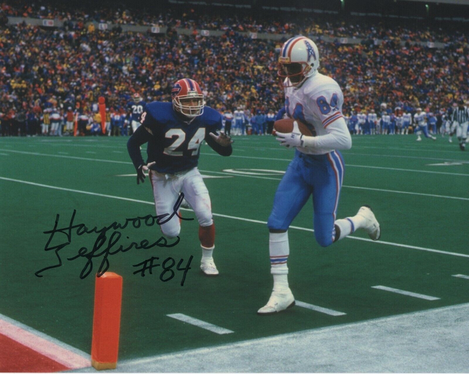 HAYWOOD JEFFIRES SIGNED AUTOGRAPH HOUSTON OILERS 8X10 Photo Poster painting #2