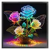 Luminous Rose Vase-11CT Stamped Cross Stitch 40*40cm/15.75*15.75in tapestrymarket